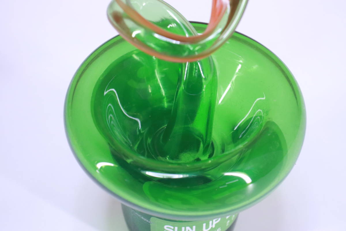  один колесо ..10 шт. комплект ваза солнечный выше бутылка деформация ваза SAN UP DRINK зеленый retro бутылка деформация один колесо .. ваза 10 шт. комплект #(Z2393)