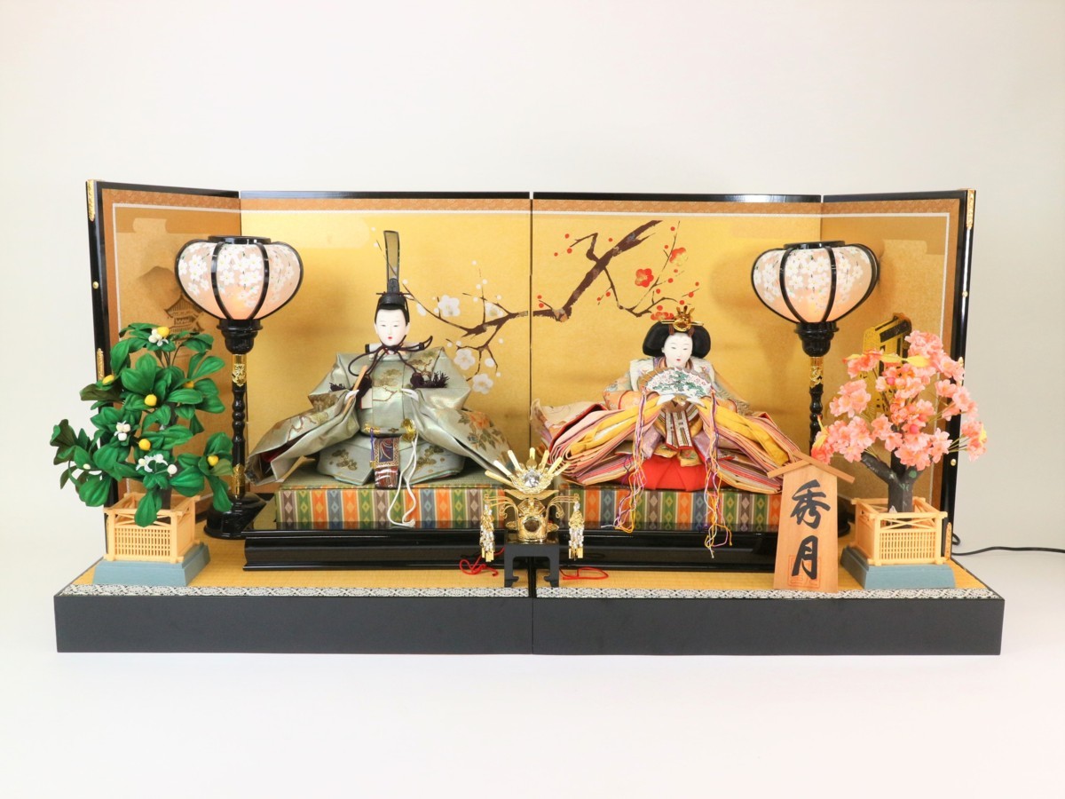 Yahoo!オークション - 人形の秀月 「御束帯 幸福雛」 平飾り 親王飾り