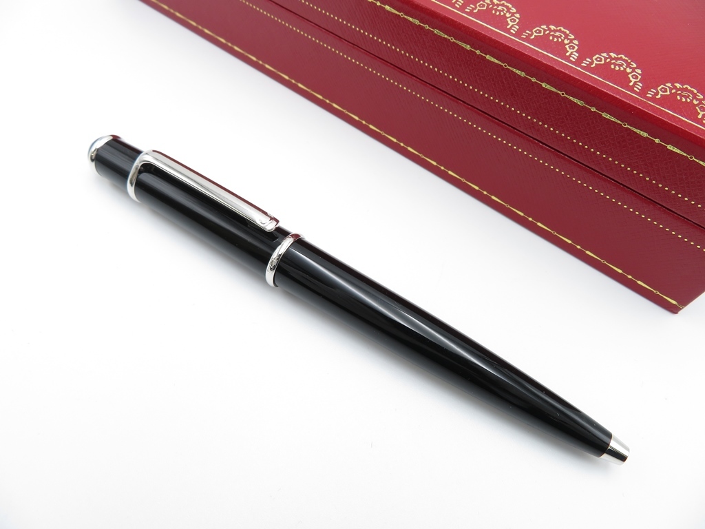 奉呈 カルティエ Cartier ボールペン 繰り出し式 ブラック