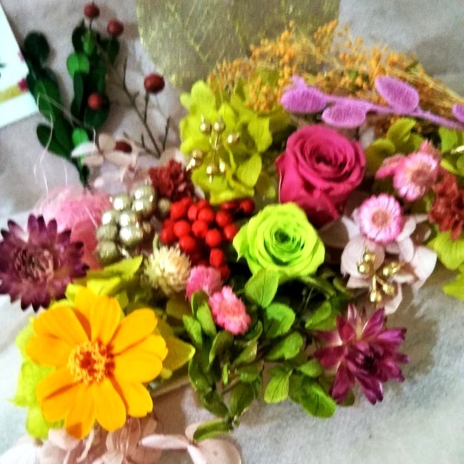 プリザーブドフラワー、ドライフラワー、花材　お正月花材　花畑　ハーバリウム花材