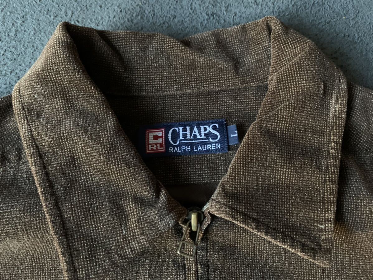 90s CHAPS シャツ ジャケット ブラウン 焦茶 ralph lauren ラルフローレン vintage ビンテージ_画像4