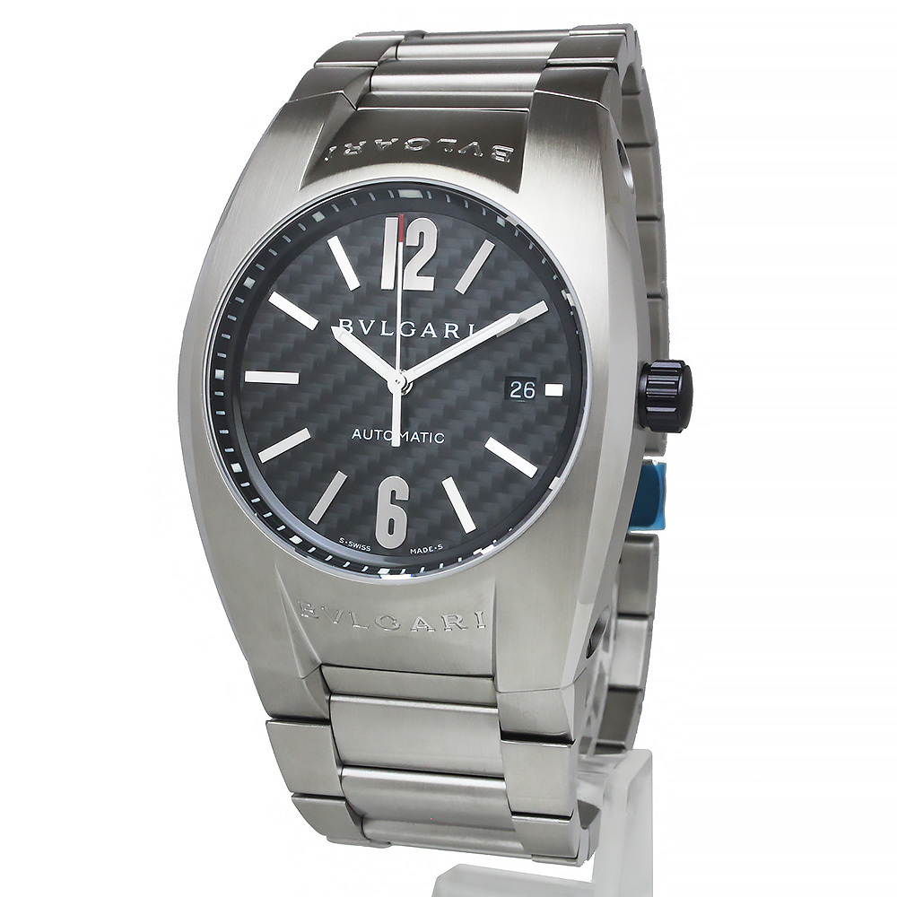 高質で安価 （新品・未使用品）ブルガリ BVLGARI エルゴン 自動巻き メンズ 腕時計 EG40BSSDN ギャランティカードあり 箱付 エルゴン