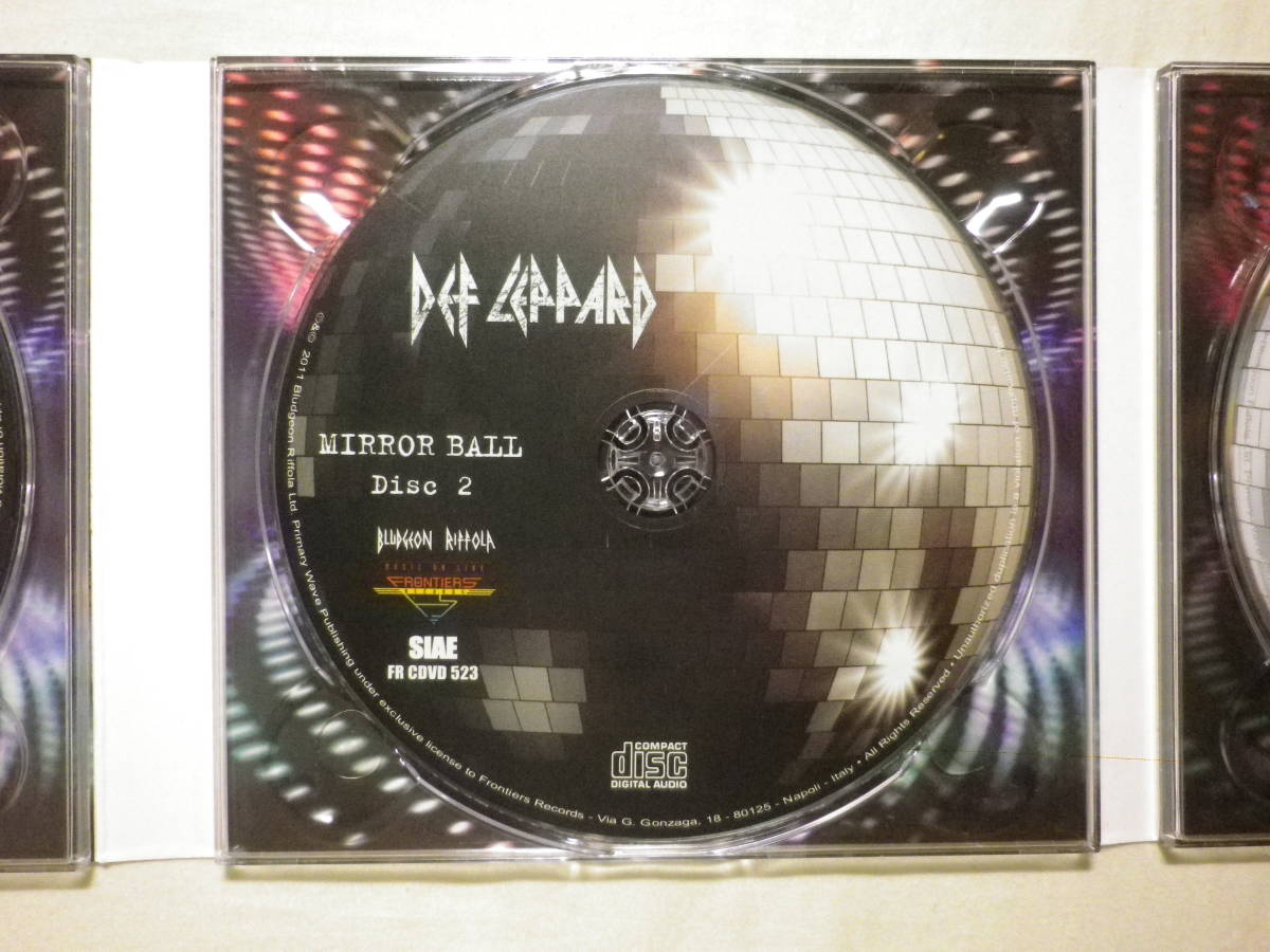 2CD＋DVD 『Def Leppard/Mirro Ball～Live ＆ More(2011)』(FR CDVD 523, Италия  пластинка ,... упаковка )