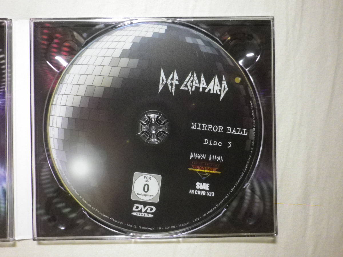 2CD＋DVD 『Def Leppard/Mirro Ball～Live ＆ More(2011)』(FR CDVD 523, Италия  пластинка ,... упаковка )