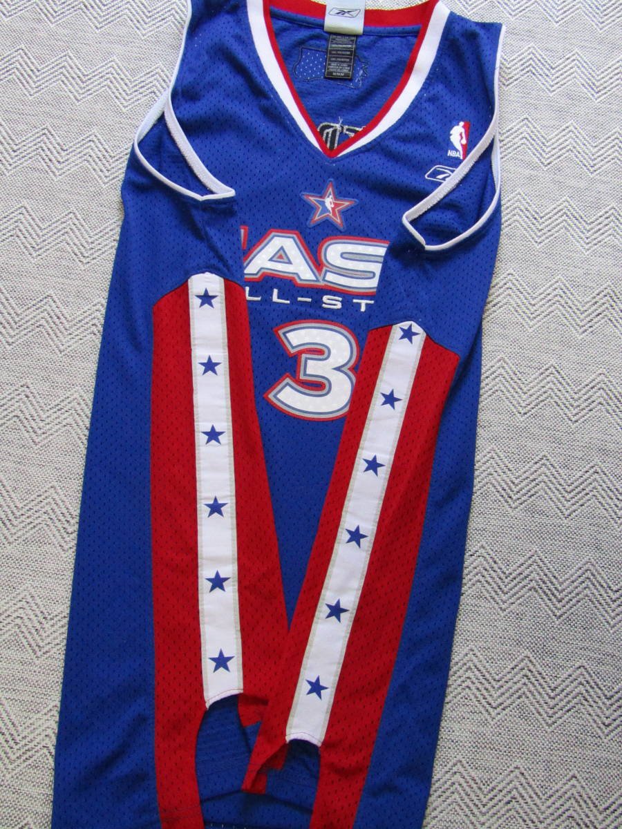 激レア！ 2005年 NBA ★ALL-STAR IVERSON ＃3 アレン・アイバーソン reebok　リーボック製 ユニフォーム 当時物 バスケ  タンクトップ 刺繍