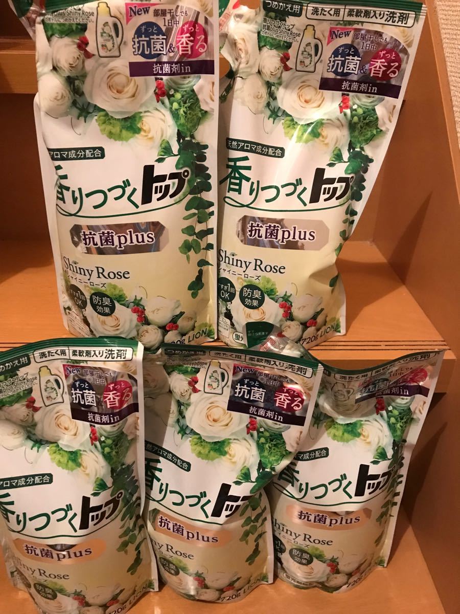 香りつづくトップ抗菌Plus柔軟剤入洗濯洗剤720ml×5袋