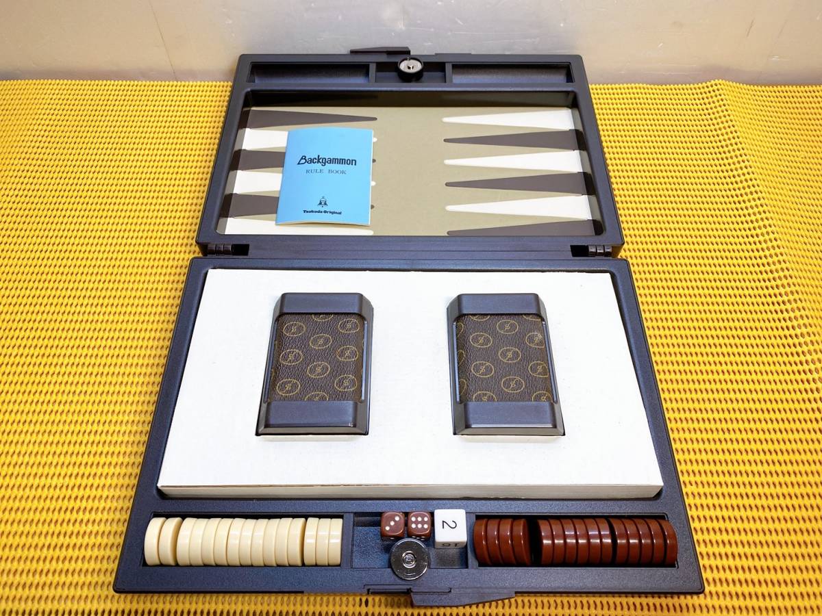 貴重　Backgammon　バックギャモン　ボードゲーム　テーブルゲーム　取説付き　Tsukuda Original　現状品_画像3