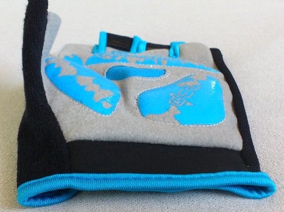 サイクリング用手袋　ハーフフィンガー　Lサイズ　（ブルー）　GELパッド付き