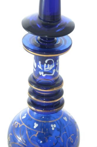 ムラノ ヴィンテージ 花瓶 空 香水 ボトル 瓶 ブルー ガラス トール 手作り 塗装 ムラーノ Murano_画像3