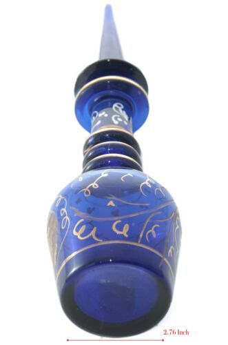 ムラノ ヴィンテージ 花瓶 空 香水 ボトル 瓶 ブルー ガラス トール 手作り 塗装 ムラーノ Murano_画像6