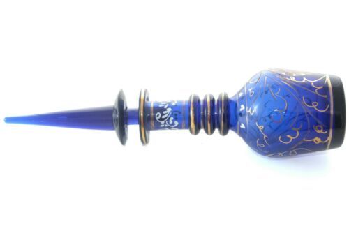 ムラノ ヴィンテージ 花瓶 空 香水 ボトル 瓶 ブルー ガラス トール 手作り 塗装 ムラーノ Murano_画像4