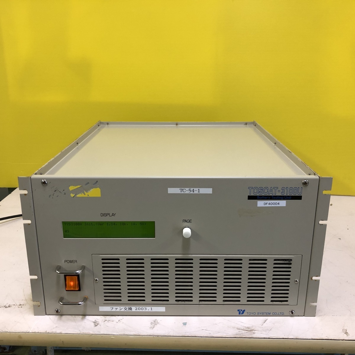 東洋システム TOYO SYSTEM TOSCAT3100 TYS31TU02 BATTERY TESTING UNIT