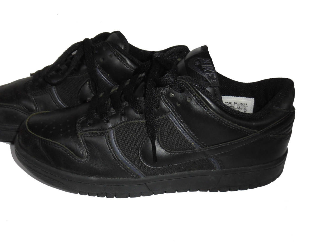 ◆美品 NIKE ナイキ DUNK LOW ダンクロー 309431-008 BLACK/BLACK-ANTHRACITE 26.0cm 2005年製_画像3