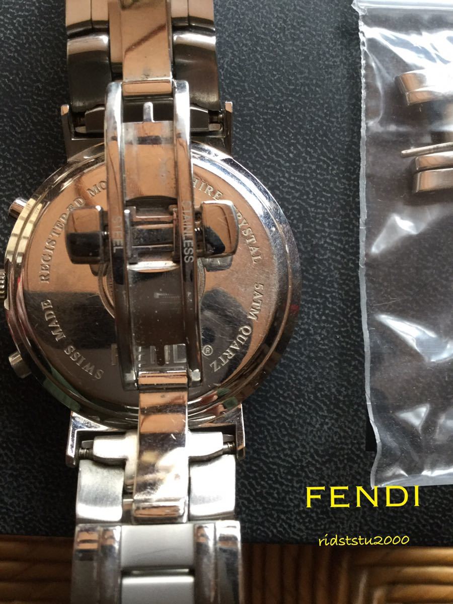 老舗高島屋購入 FENDI 希少 メンズ クオーツ /プレゼント アクセサリー 宝石_画像5