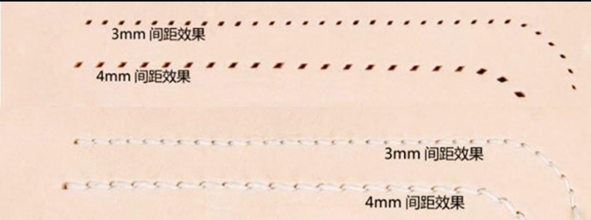 菱目打ち 5mm間隔、4本セット（1, 2, 4, 6本目）　レザークラフト