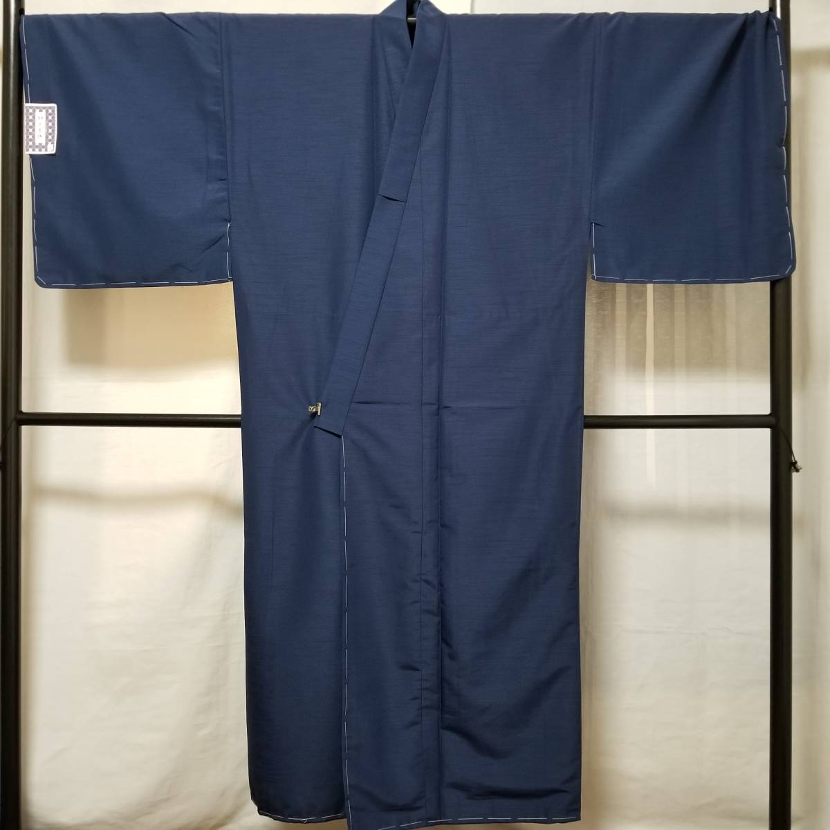 【お買得】 徳*L寸.1紳士物「お年玉」20%OFF☆新品{化繊地*紬織調*無地*袷上.下}☆丈144*裄74☆藍鉄色地に.同色糸の細線.横糸織 一般 【お買得】 徳*L寸.1紳士物「お年玉」20%OFF☆新品{化繊地*紬織調*無地*袷上.下}☆丈144*裄74☆藍鉄色地に.同色糸の細線.横糸織 一般