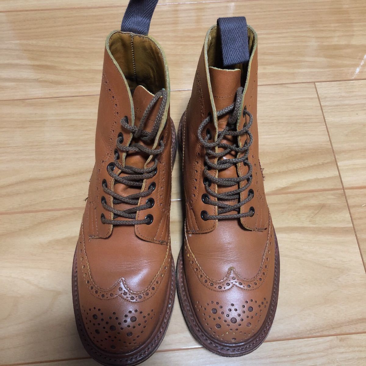 トリッカーズ Tricker''s ウイングチップ カントリーブーツ ブラウン