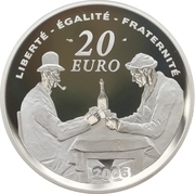 2006 フランス セザンヌ追悼 100周年 20ユーロ ５オンス プルーフ銀貨 - 2