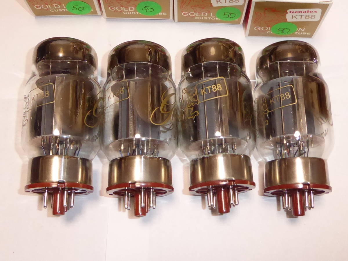 KT88 4本 Genalex GOLD LION製 希少出力真空管 動作品 その1 KT88 4本 Genalex GOLD LION製 希少出力真空管 動作品 その1