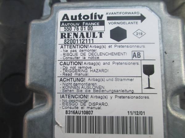 ** Renault Kangoo KCK7J H14 airbag CPU **