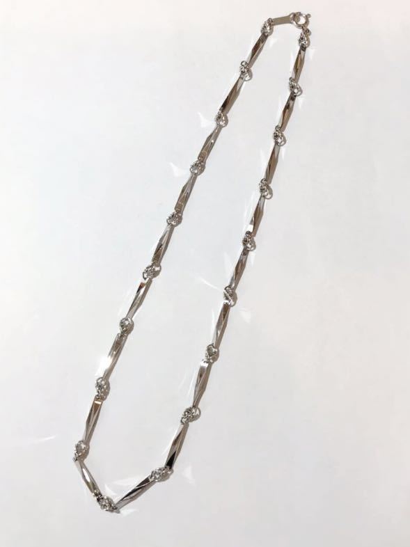 ☆Pt850 田中貴金属 プロペラ柄ネックレス 41.5cm☆_画像2