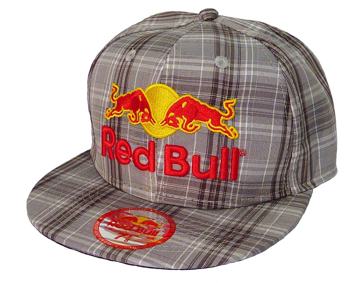 Paypayフリマ Red Bull レッドブル ブランドロゴ チェック柄 ベースボールキャップ 7 5 8 約61cm 並行輸入品