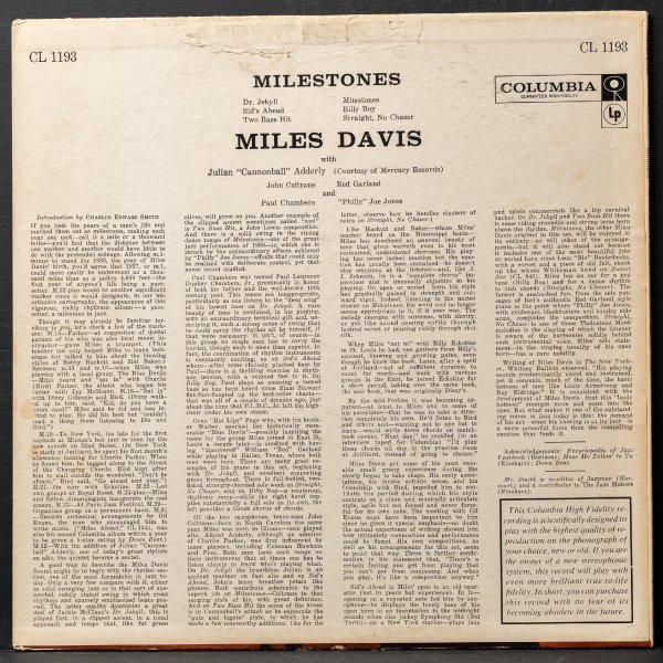米オリジナル】MILES DAVIS MONO盤 6EYE MILESTONES マイルス 米オリジナル】MILES DAVIS MONO盤 6EYE MILESTONES マイルス