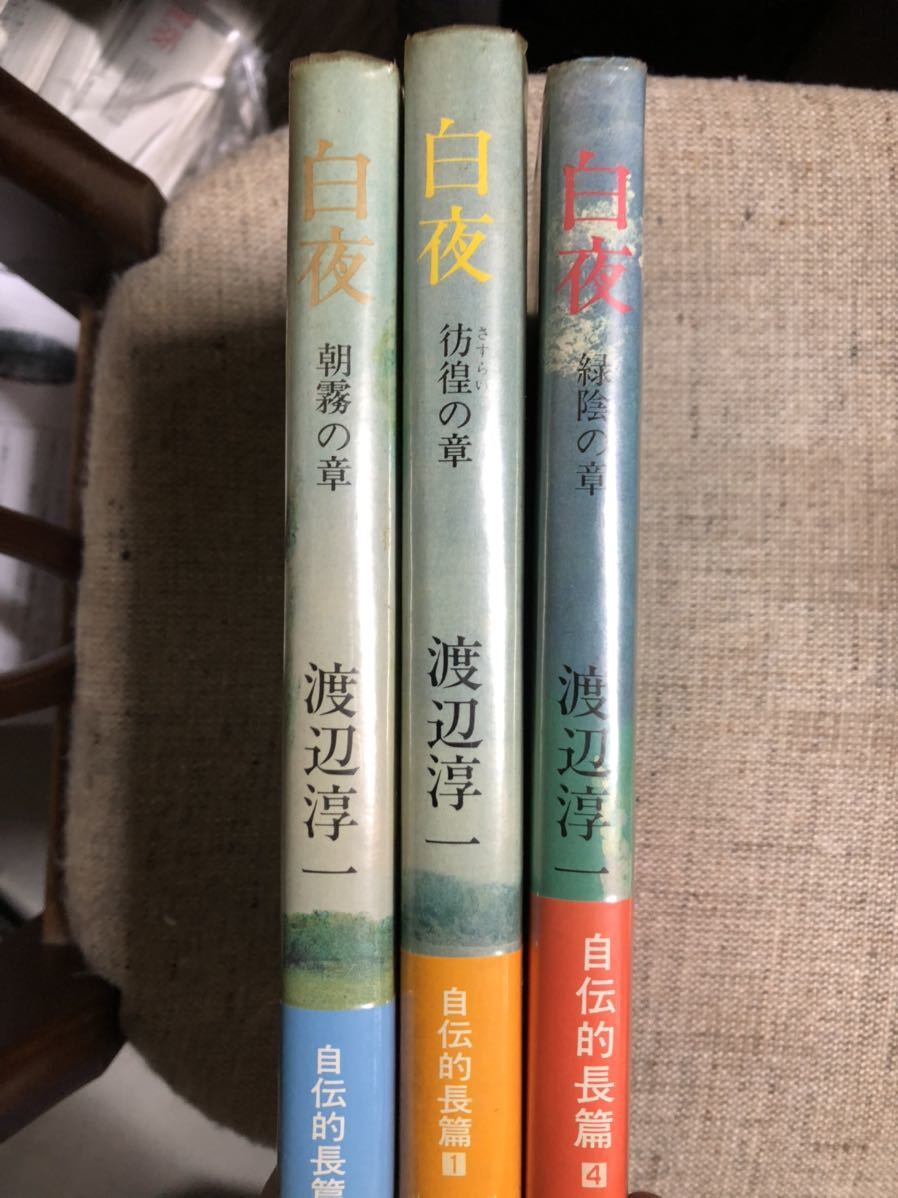 渡辺淳一☆単行本 白夜 彷徨の章・朝霧の章・緑陰の章 セット☆中央公論社_画像1