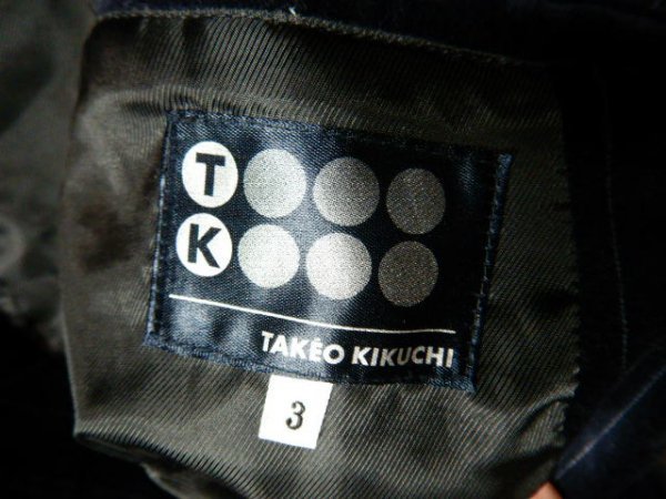 to4082 TAKEO KIKUCHI Takeo Kikuchi bell спальное место полоса tailored jacket популярный 