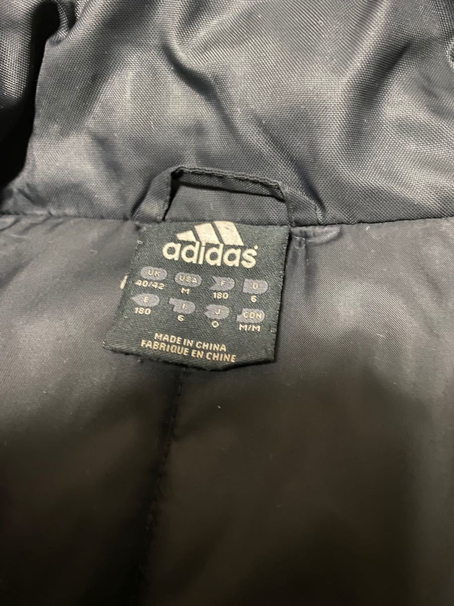 adidas ACミラン ナイロンジャケット ビッグロゴ L ベンチコート adidas ACミラン ナイロンジャケット ビッグロゴ L ベンチコート