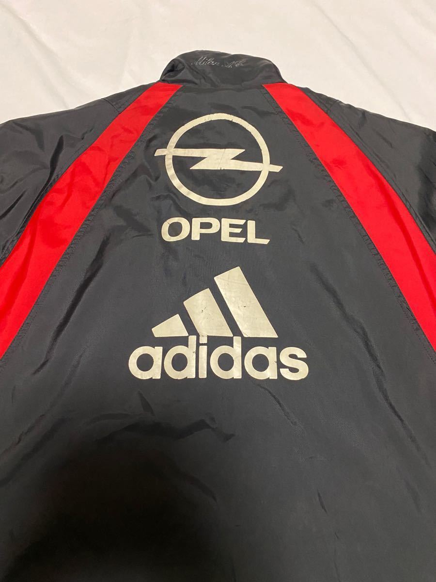 adidas ACミラン ナイロンジャケット ビッグロゴ L ベンチコート adidas ACミラン ナイロンジャケット ビッグロゴ L ベンチコート