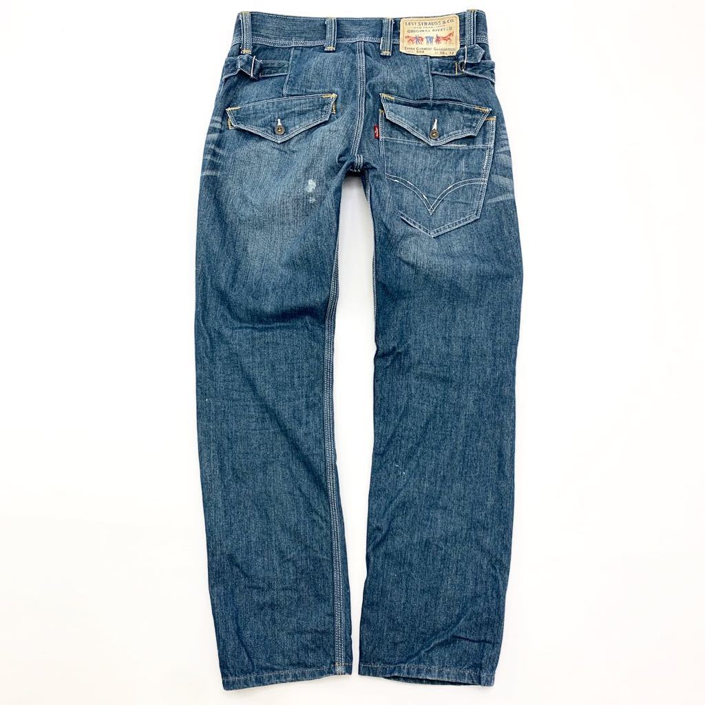 リーバイス LEVIS 希少 珍品 XR504-0001 やや細身 キレイなシルエット ブルージーンズ ジーパン W30-L32 オシャレなペンキ跡■Ja2705_画像3