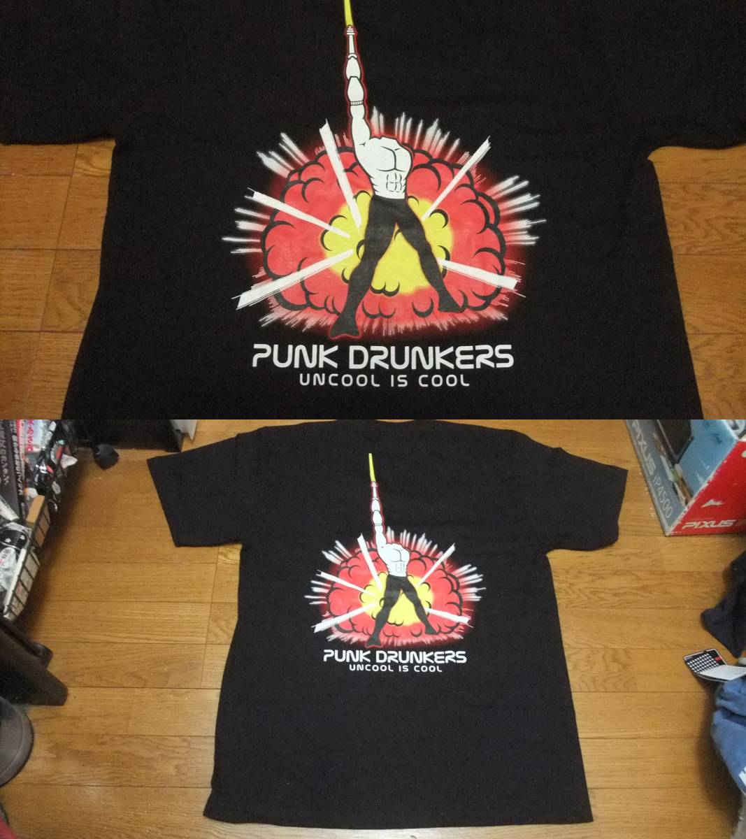 送料無料 未使用 パンクドランカーズ punkdrunkers パンクド戦士 特撮 Tシャツ XXL 黒_画像4