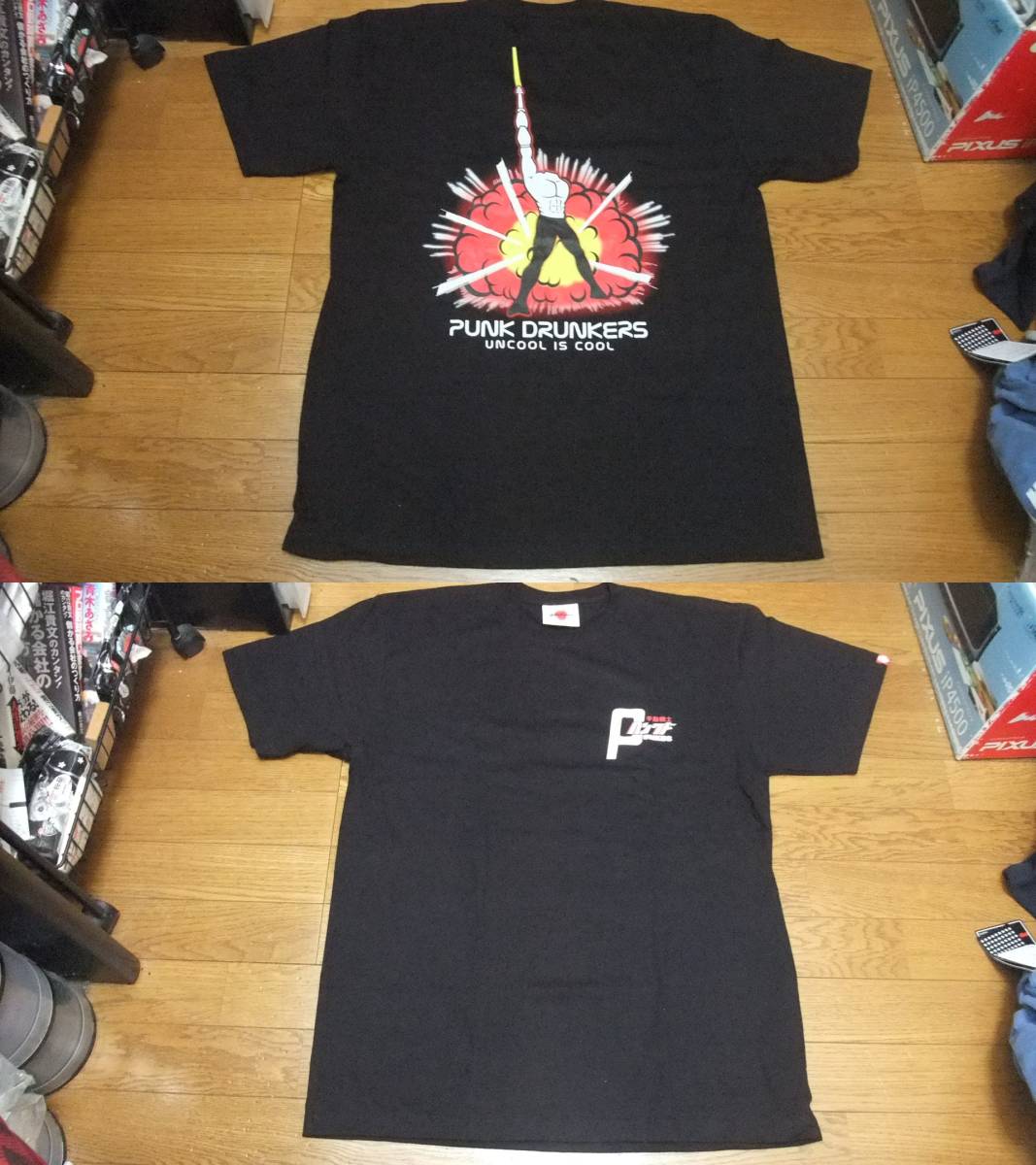 送料無料 未使用 パンクドランカーズ punkdrunkers パンクド戦士 特撮 Tシャツ XXL 黒_画像2