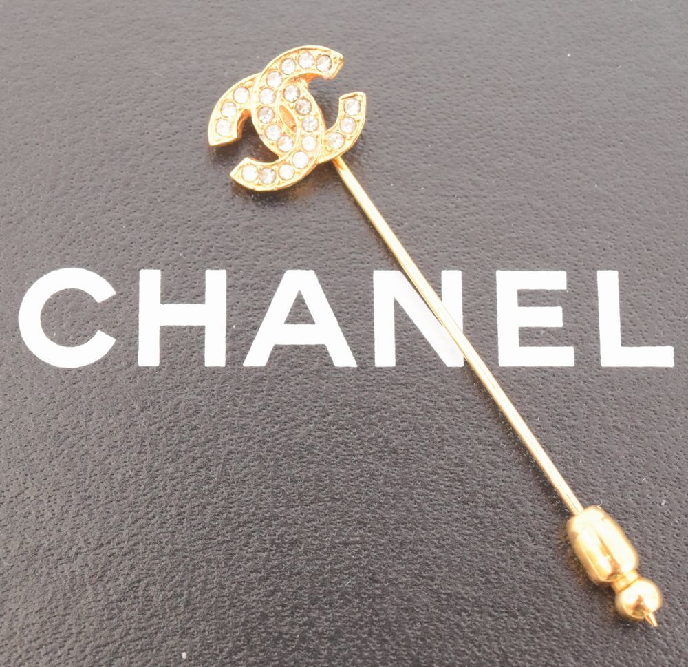 美品】CHANEL シャネル ピンブローチ ココマーク ゴールド