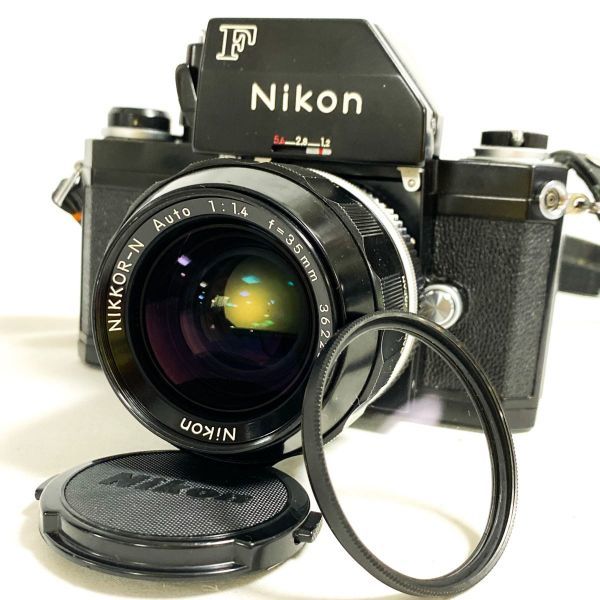 【希少 稼動品】Nikon F フォトミック FTN ブラックボディ + NIKON NIKKOR-N F1.4 35mm AI改レンズ ニコン 一眼レフ 広角レンズ C1395