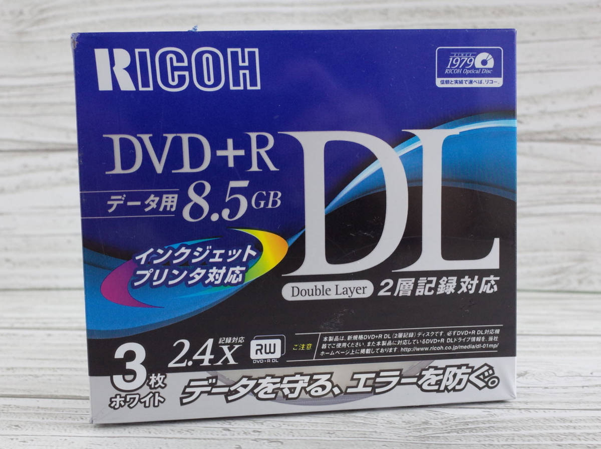 refle[ нераспечатанный ]RICOH DVD+R данные для 8.5GB 3 листов упаковка D2RDD-W3CW струйный соответствует Ricoh 2 слой регистрация белый [①]