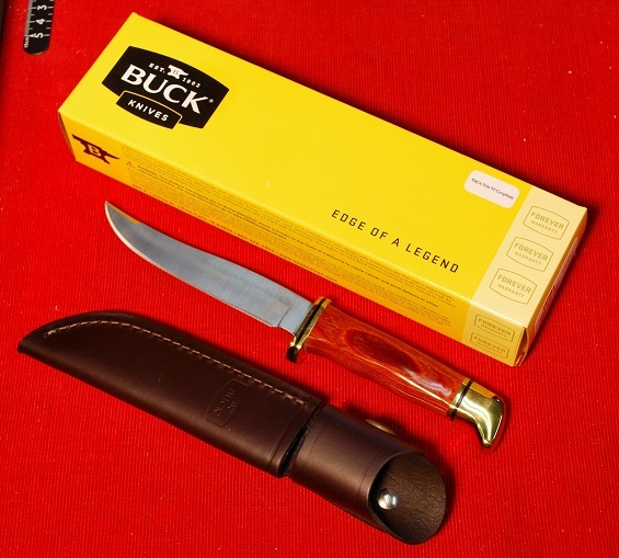 BUCK NO.105BRS パスファインダーココボロ柄・茶革ケース入。 BUCK NO.105BRS パスファインダーココボロ柄・茶革ケース入。