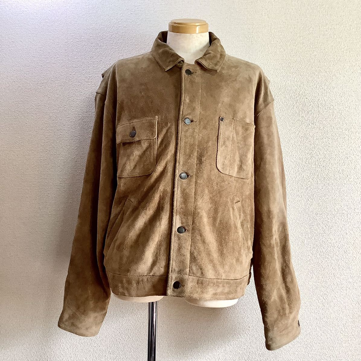 90s ポロラルフローレン Polo by Ralph Lauren 本革 スエードレザー