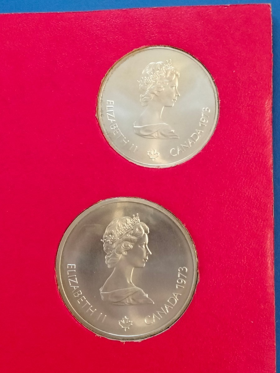 佳品】 モントリオールオリンピック 記念銀貨 10ドル 5ドル 各2枚(品位