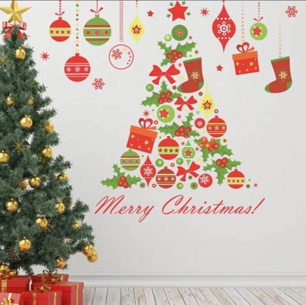クリスマス ウォールステッカー飾り　おしゃれ クリスマスツリー 家庭店舗飾り　貼るだけ簡単 壁紙　プレゼント　50*70cm_画像3