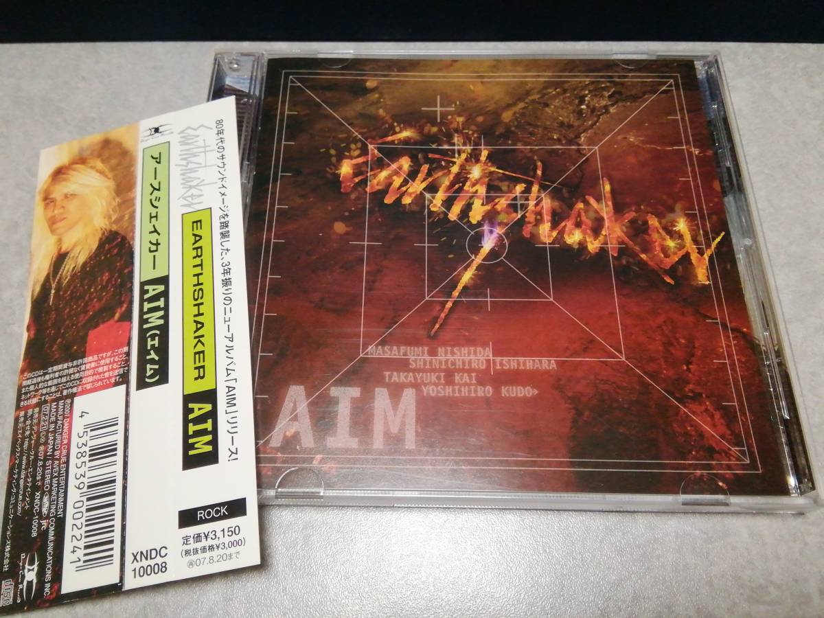 EARTHSHAKER アースシェイカー「AIM」17thアルバム CD 帯付 名曲／The Same 収録_画像1