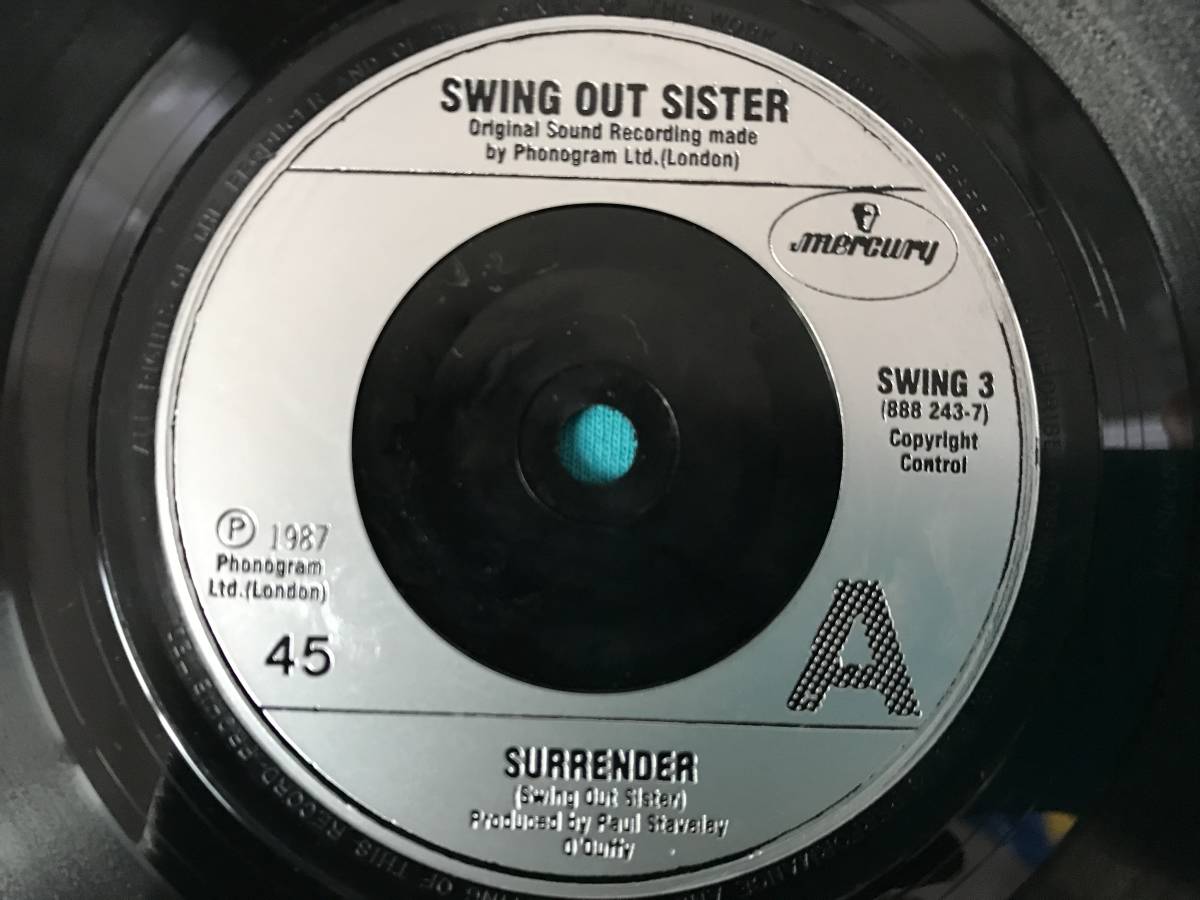 7”●Swing Out Sister / Surrender UK盤SWING3_画像3