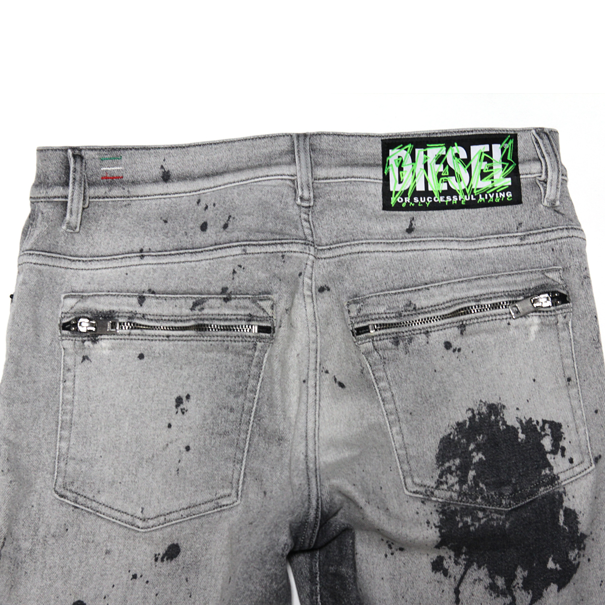 ディーゼル D-AMNY スキニー 加工 デニム パンツ ジーンズ グレー DIESEL_画像2