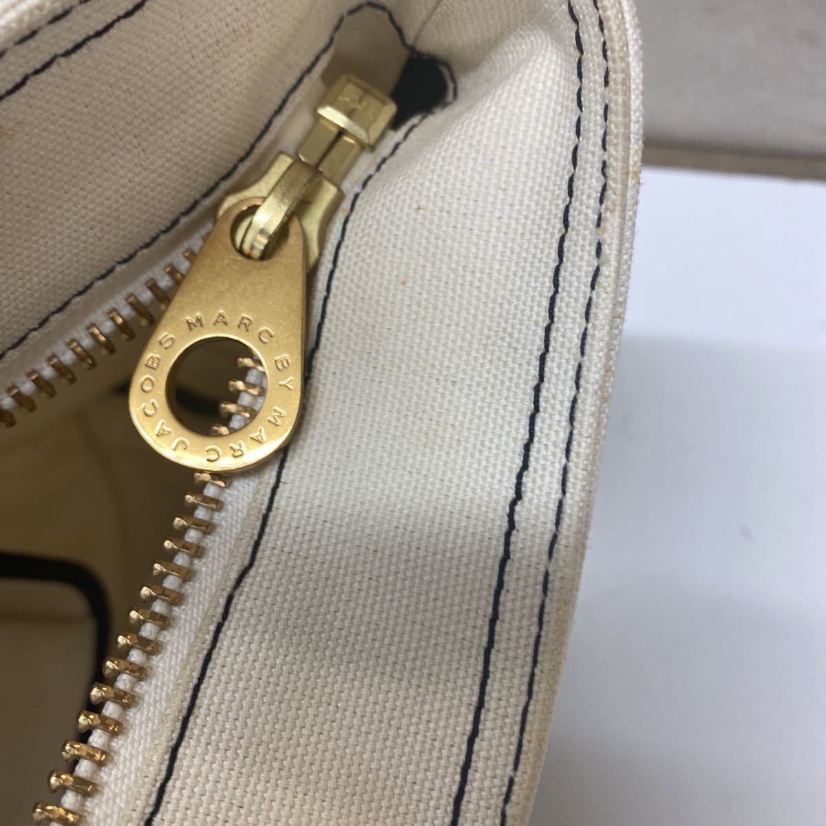 【MARC BY MARC JACOBS マークジェイコブス】STANDARD SUPPLY キャンバストートバッグ ロゴ入りハンドバッグ 大白_画像7