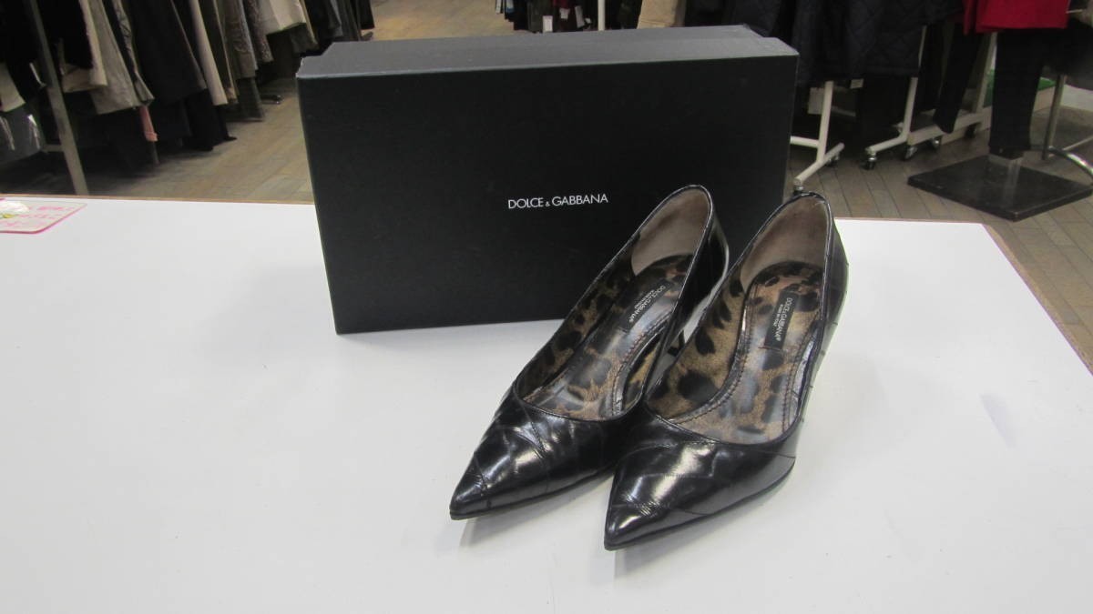 DOLCE & GABBANA/ ドルガバ 　★ レザー×靴 　★パンプス 　サイズ35