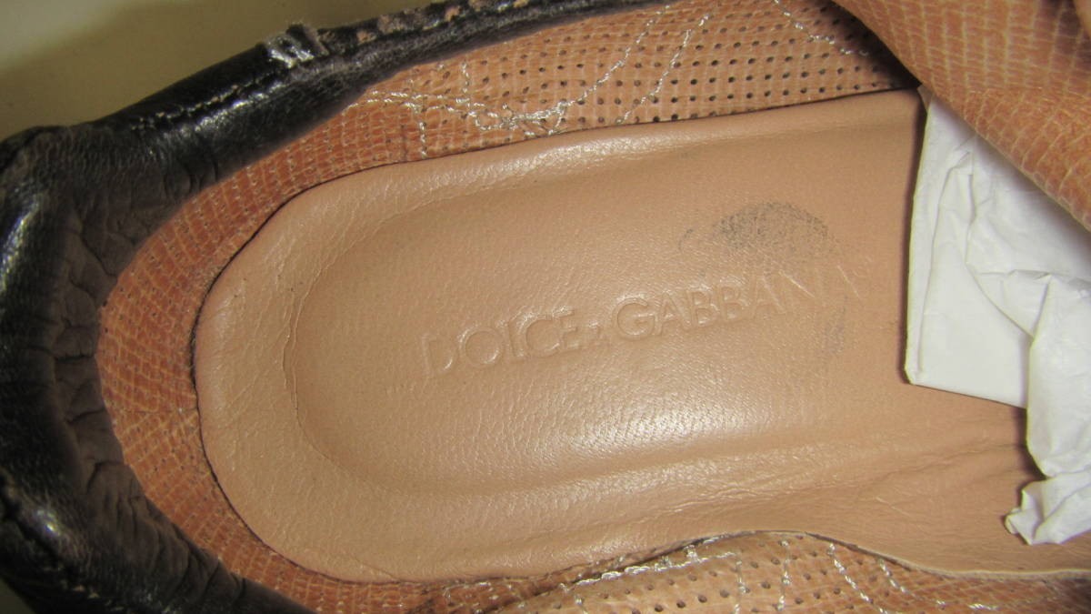 中古★DOLCE & GABBANA ドルガバ 靴 25.5レディース　定価６３０００円の品