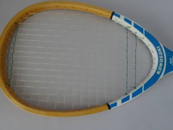 テニスラケット 木製 軟式用 ①_画像2