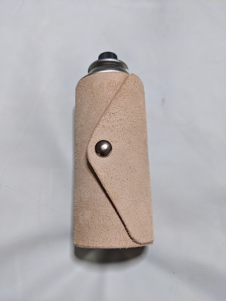 ブッテーロヌメ革床革 レザーCB缶カバー  ナチュラル