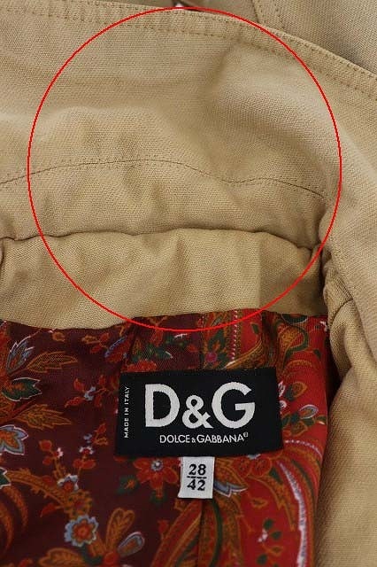 ディー&ジー ドルガバ ドルチェ&ガッバーナ D&G トレンチ コート